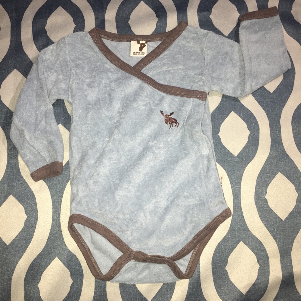 Urban elk - organic kimono bodysuit size 12 months